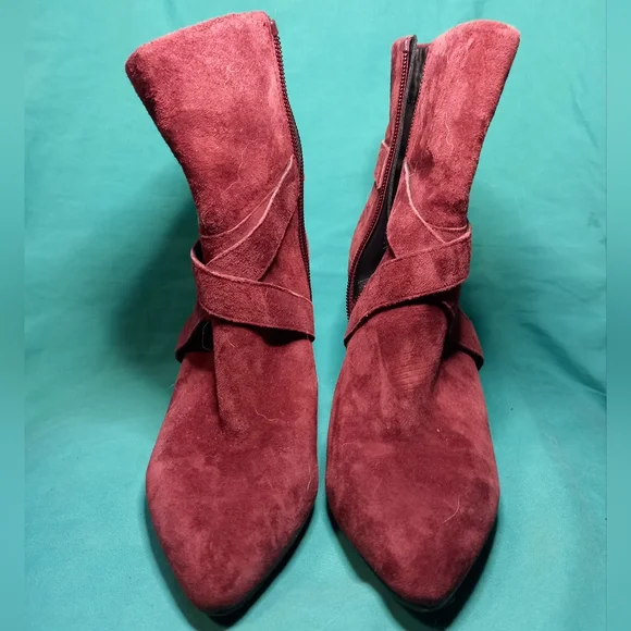 Wine Color Booties - Picture 2 of 6